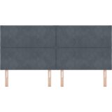  LED vzglavje z LED lučmi Geometrični Temno siva 200 cm Žamet, (5000044042) | Shoptok.si