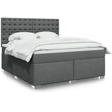 Maison Chic Box spring postelja - Vzmetna postelja z vzmetnico temno siva 180x200 cm blago SL11919, (21900625) | Shoptok.si
