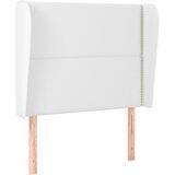  Uzglavlje s ušima bijelo 103x23x118/128 cm od umjetne kože | shoptok.hr