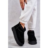 Kesi Fashionable Suede Low Snow Boots Black Nucca Cene