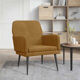  Fotelja smeđa 62x79x79 cm baršunasta | shoptok.hr