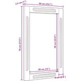  Zrcalo za kupaonicu Smeđa 50 x 2,5 x 70 cm Čvrsto drvo manga | shoptok.hr