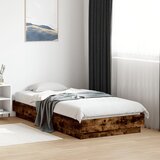  Okvir kreveta bez madraca dimljena boja hrasta 75x190 cm drveni | shoptok.hr