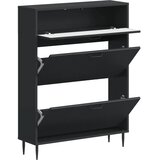  Ormar za cipele HAARLEM 78 x 24 x 103 cm Konstruirano drvo Crna - Crna | shoptok.hr