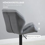 Set od 2 barske stolice tapecirane metalni okvir naslon baršunasti izgled podesiva visina 360° | shoptok.hr