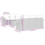  7-dijelni set vrtnih sofa od poliratana s jastucima crni | shoptok.hr