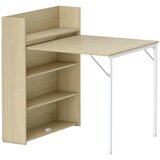  Sklopivi blagovaonski stol s policom industrijski dizajn štedi prostor za male prostorije 78 5 x 91 x 93 cm hrast | shoptok.hr