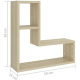  Zidne police 2 kom boja hrasta 50x15x50 cm konstruirano drvo | Eponuda.ba