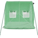 Staklenik s čeličnim okvirom zeleni 4 m² 2 x 2 x 2 m | shoptok.hr