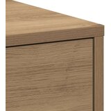vidaXL ozka kopalniška kredenca s kolesi artisian hrast inženirski les | Shoptok.si