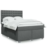 vidaXL Okvir kreveta s oprugama i madrac svjetlosivi 160x200cm tkanina | shoptok.hr
