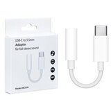 Audio kabl USB type-C plug to stereo 3.5 mm adapter cable, 10 cm white JBC006 Cijene