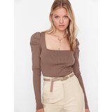 Trendyol Pulover temno bež | Shoptok.si