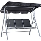HOMESTAR Vrtna gugalnica za 3 osebe 171x108x154 cm črno-srebrna, (5000228083) Cene