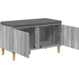  Klupa za hodnik s jastukom Sivi Sonoma 80 x 38 x 46 cm | shoptok.hr