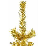  Tanka umjetna polovica božićnog drvca sa stalkom zlatna 210 cm | shoptok.hr