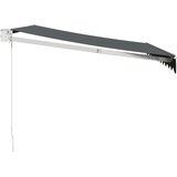 Tenda na uvlačenje antracit 3 x 2,5 m od tkanine i aluminija | shoptok.hr