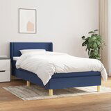Maison Chic Box spring postelja - Vzmetna postelja z vzmetnico modra 80x200 cm blago SL7614, (21881745) | Shoptok.si