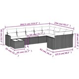 vidaXL 10-dijelni set vrtnih sofa od poliratana s jastucima smeđi | shoptok.hr