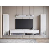 P & B Dnevni Regal Amadeo 2, Bela, Visoki Sijaj, 4-Delno | Shoptok.si