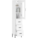  Visoka komoda bijeli 34,5x34x180 cm od konstruiranog drva | Eponuda.com