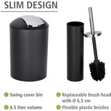 Wenko Črn plastičen komplet pripomočkov za kopalnico Calvo – | Shoptok.si