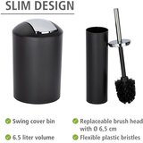 Wenko Crni plastičan set pribora za kupaonicu Calvo – | shoptok.hr