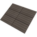 vidaXL Talne plošče 6 kosov WPC 60x30 cm 1,08 m² temno rjave | Shoptok.si