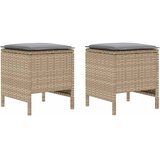 Vrtni otoman 2 Komad Bež i svijetlo siva 38 x 38 x 45 cm | shoptok.hr