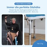 SAFE AGE nastavljiv stol za tuširanje z naslonjalom in nasloni za roke | Shoptok.si