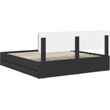  Krevetna konstrukcija Crna 200 x 200 cm Konstrukcijsko drvo | shoptok.hr