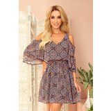 Numoco 292-3 MARINA flimsy dress with a neckline - Moroccan pattern | shoptok.hr