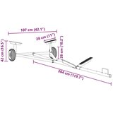 Prikolica za čamce 212-302 cm Podesiva dužina 160 kg Čelik | shoptok.hr