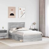  Konstrukcija postelje z vzglavjem Siva Sonoma 120 x 200 cm, (5000103898) | Shoptok.si