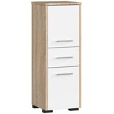 AKORD Fin Visoka Kopalniška Omara, 2 Vrata In 1 Predal, Hrast Sonoma/Bela, (5000332665) | Shoptok.si