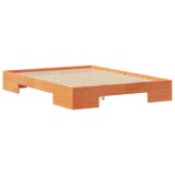  Krevet s daskama s pohranom Smeđa 135 x 190 cm Masivna borovina | shoptok.hr