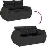  8-dijelni set vrtnih sofa od poliratana s jastucima crni bagrem | shoptok.hr