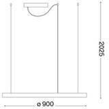 Ideal Lux led prigušiva luster na sajli oracle s LED/42W/230V 4000K prečnik 90 cm crna | Eponuda.com