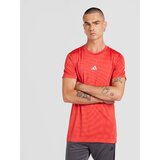 Adidas Tehnička sportska majica 'GYM+' svijetlosiva / svijetlo crvena | shoptok.hr