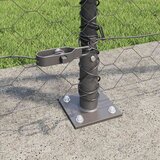  Heksagonalna ograda s betonskom osnovom 100 x 0,8 m Siva Mreža | shoptok.hr