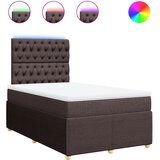 Maison Chic Box spring postelja - Vzmetna postelja z vzmetnico temno rjava 120x190 cm blago SL4748, (21907973) | Shoptok.si