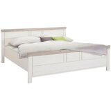 Hom`in POSTELJA 180 cm x 200 cm , leseni material siva, bela | Shoptok.si