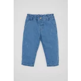 Defacto Baby Girl Paperbag Straight Leg Jeans