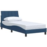  Posteljni okvir brez vzmetnice modra 90x190 cm tkanina | Shoptok.si