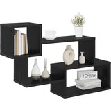  Lebdeća polica Zidna montaža Crni hrast 87 x 20 x 55 cm - Crni hrast Slike