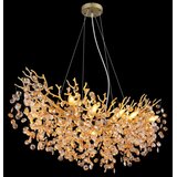 Globo 64138H3G - Luster na sajli QUEENA 10xE14/40W/230V zlatna | Eponuda.com