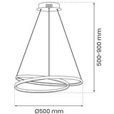  LED luster na sajli LUCERO LED/48W/230V sjajni hrom | Eponuda.com