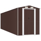  Vrtno spremište tamnosmeđe 192x689x223 cm pocinčani čelik | shoptok.hr