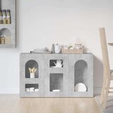  Strani šal Betonsko siva 100 x 35 x 59 cm Konstruiran les, (5000107720) | Shoptok.si