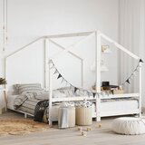 Maison Chic Otroške postelje - Otroški ležaj - Otroški posteljni okvir bel 2x(90x200) trdna borovina, (21698322) | Shoptok.si